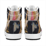 Watercolor Virgo Zodiac Sign Print High Top Leather Sneakers