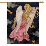 Watercolor Virgo Zodiac Sign Print House Flag