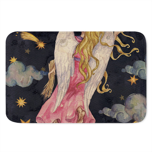 Watercolor Virgo Zodiac Sign Print Indoor Door Mat