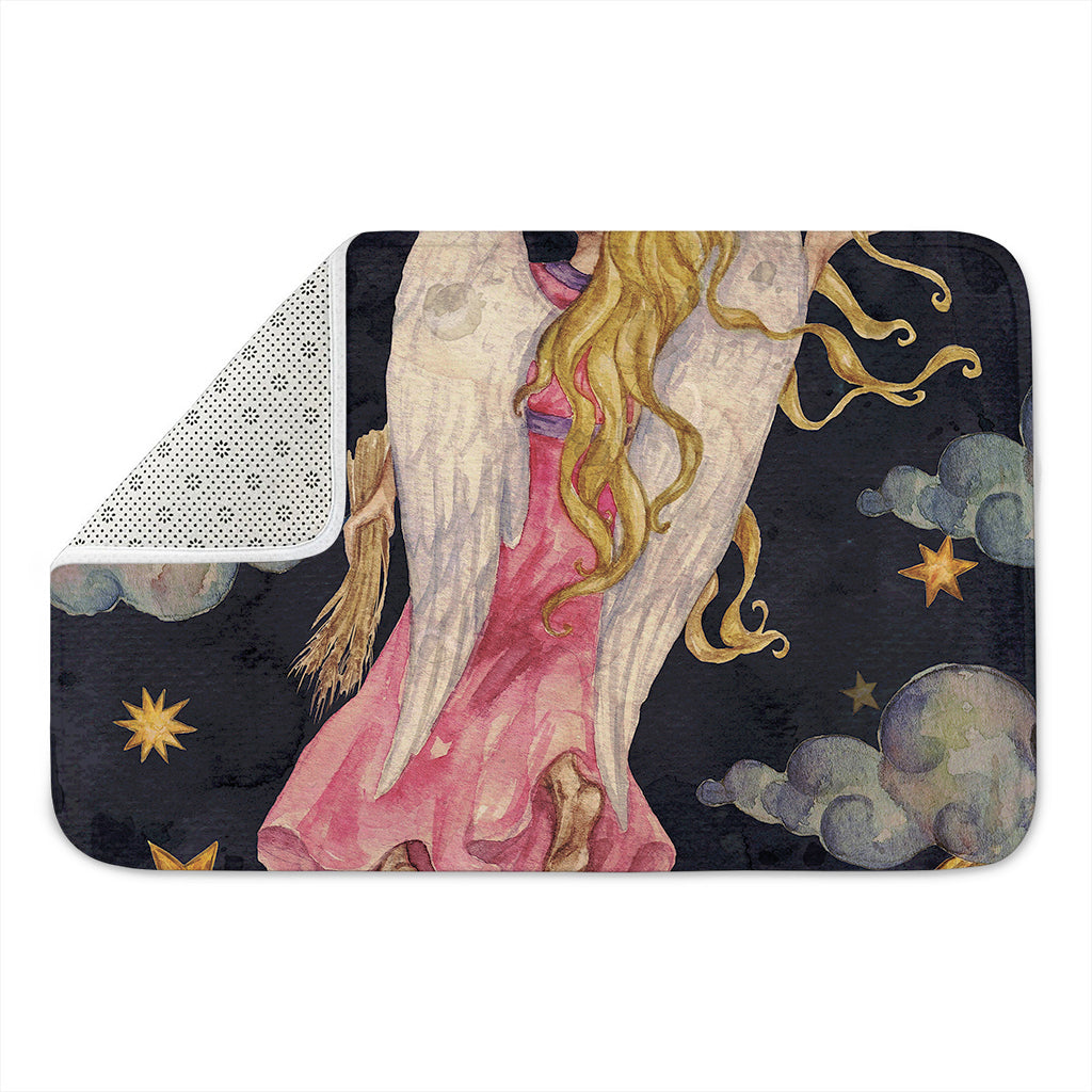 Watercolor Virgo Zodiac Sign Print Indoor Door Mat