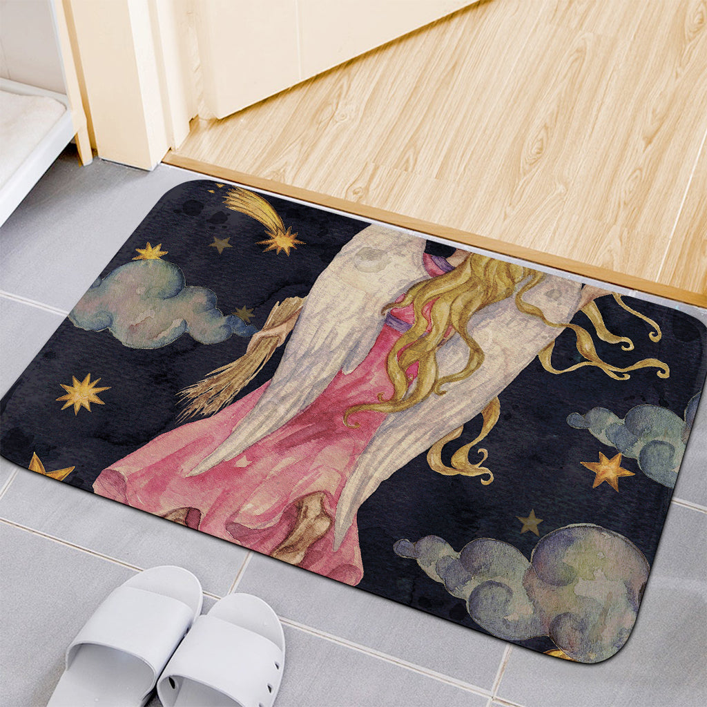 Watercolor Virgo Zodiac Sign Print Indoor Door Mat