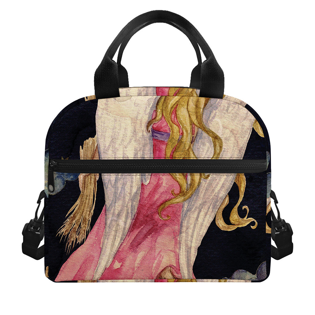 Watercolor Virgo Zodiac Sign Print Insulated Lunch Bag