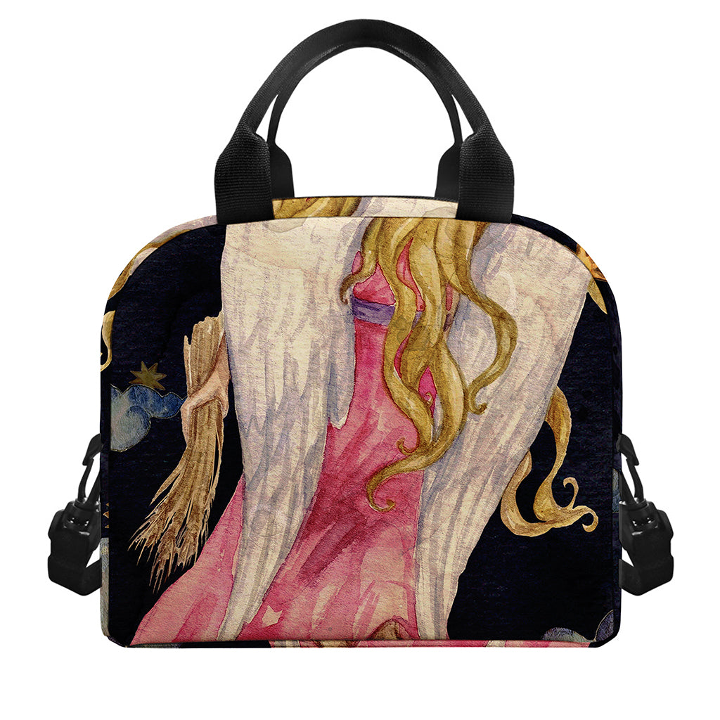 Watercolor Virgo Zodiac Sign Print Insulated Lunch Bag