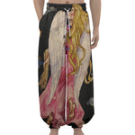 Watercolor Virgo Zodiac Sign Print Lantern Pants