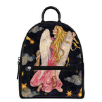 Watercolor Virgo Zodiac Sign Print Leather Backpack