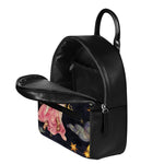 Watercolor Virgo Zodiac Sign Print Leather Backpack