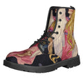 Watercolor Virgo Zodiac Sign Print Lace-Up Boots