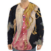 Watercolor Virgo Zodiac Sign Print Long Sleeve Baseball Jersey