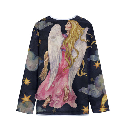 Watercolor Virgo Zodiac Sign Print Long Sleeve Short Coat