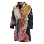 Watercolor Virgo Zodiac Sign Print Men's Bathrobe