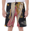 Watercolor Virgo Zodiac Sign Print Men's Beach Shorts