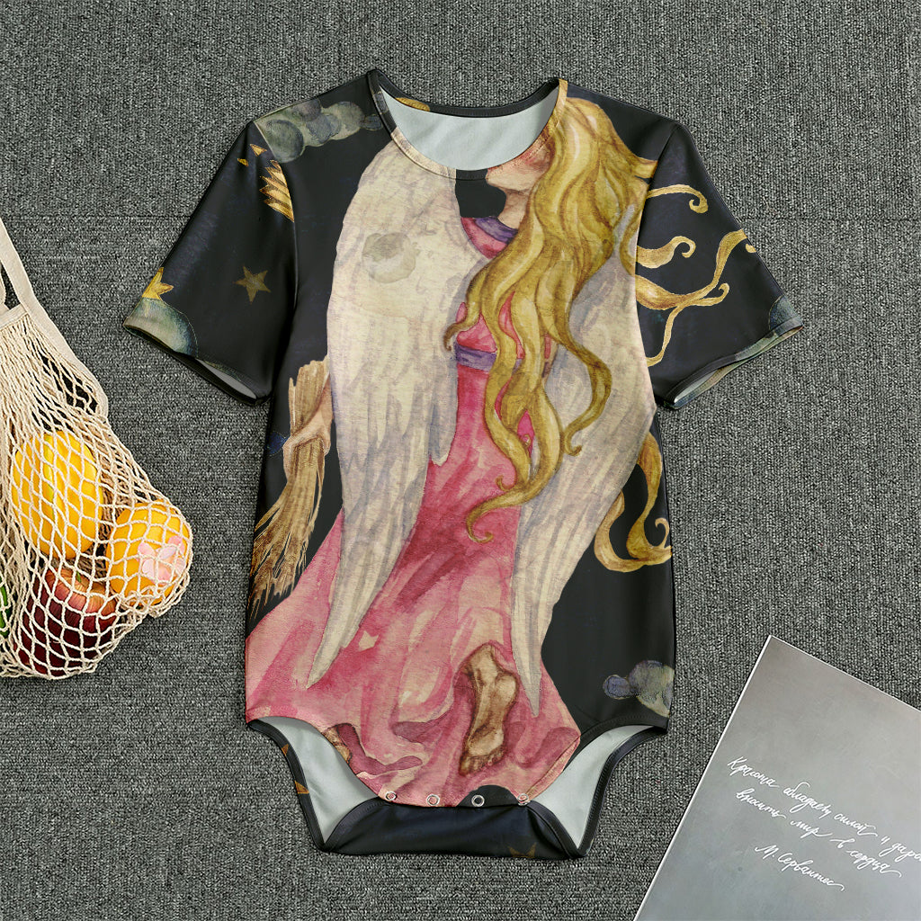 Watercolor Virgo Zodiac Sign Print Men's Bodysuit