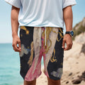 Watercolor Virgo Zodiac Sign Print Men's Cargo Shorts