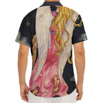 Watercolor Virgo Zodiac Sign Print Men's Deep V-Neck Shirt
