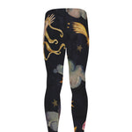 Watercolor Virgo Zodiac Sign Print Men's leggings