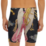 Watercolor Virgo Zodiac Sign Print Men's Long Boxer Briefs