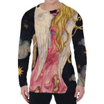 Watercolor Virgo Zodiac Sign Print Men's Long Sleeve T-Shirt