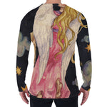 Watercolor Virgo Zodiac Sign Print Men's Long Sleeve T-Shirt