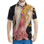 Watercolor Virgo Zodiac Sign Print Men's Polo Shirt