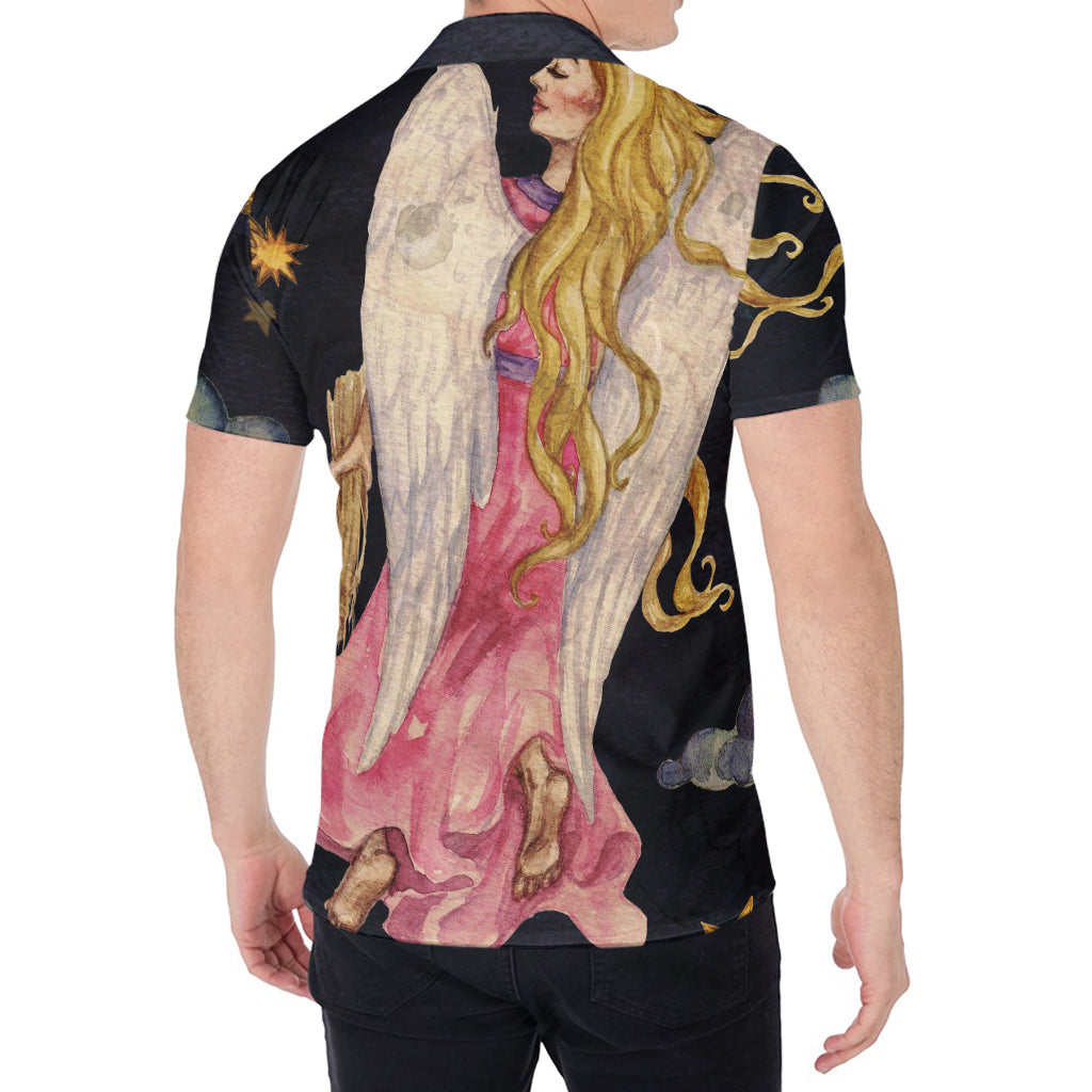 Watercolor Virgo Zodiac Sign Print Men's Shirt