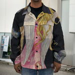 Watercolor Virgo Zodiac Sign Print Men's Shirt Jacket