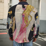 Watercolor Virgo Zodiac Sign Print Men's Shirt Jacket