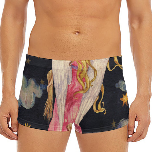Watercolor Virgo Zodiac Sign Print Men's Short Boxer Briefs