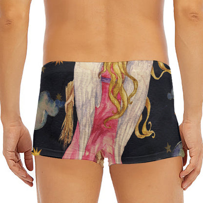 Watercolor Virgo Zodiac Sign Print Men's Short Boxer Briefs