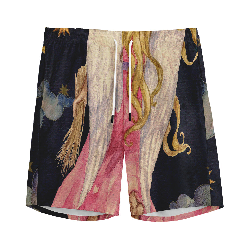 Watercolor Virgo Zodiac Sign Print Men's Sports Shorts