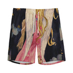 Watercolor Virgo Zodiac Sign Print Men's Sports Shorts