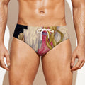 Watercolor Virgo Zodiac Sign Print Men's Swim Briefs