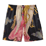 Watercolor Virgo Zodiac Sign Print Men's Swim Trunks