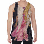 Watercolor Virgo Zodiac Sign Print Men's Velvet Tank Top