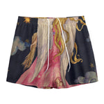 Watercolor Virgo Zodiac Sign Print Mesh Shorts