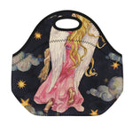 Watercolor Virgo Zodiac Sign Print Neoprene Lunch Bag