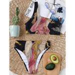 Watercolor Virgo Zodiac Sign Print One Shoulder Bikini Top