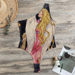 Watercolor Virgo Zodiac Sign Print One Shoulder Bodysuit