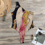 Watercolor Virgo Zodiac Sign Print One Shoulder Bodysuit