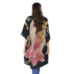 Watercolor Virgo Zodiac Sign Print Open Front Beach Cover Up