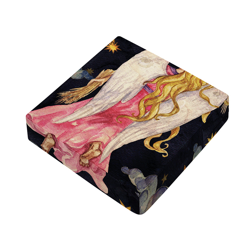 Watercolor Virgo Zodiac Sign Print Outdoor Seat Cushion Cover