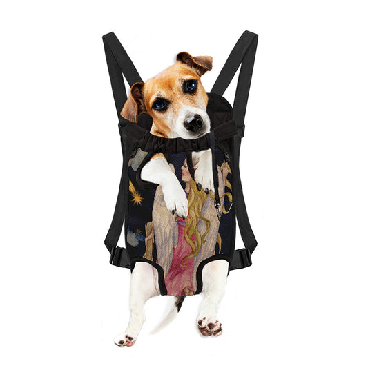 Watercolor Virgo Zodiac Sign Print Pet Carrier Backpack