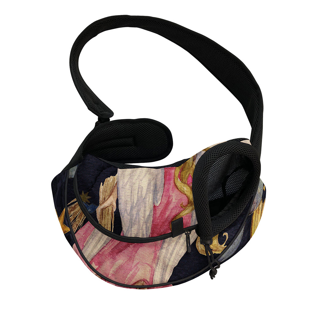 Watercolor Virgo Zodiac Sign Print Pet Sling Carrier