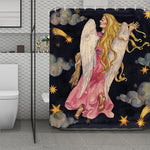 Watercolor Virgo Zodiac Sign Print Polyester Shower Curtain