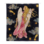 Watercolor Virgo Zodiac Sign Print Polyester Shower Curtain