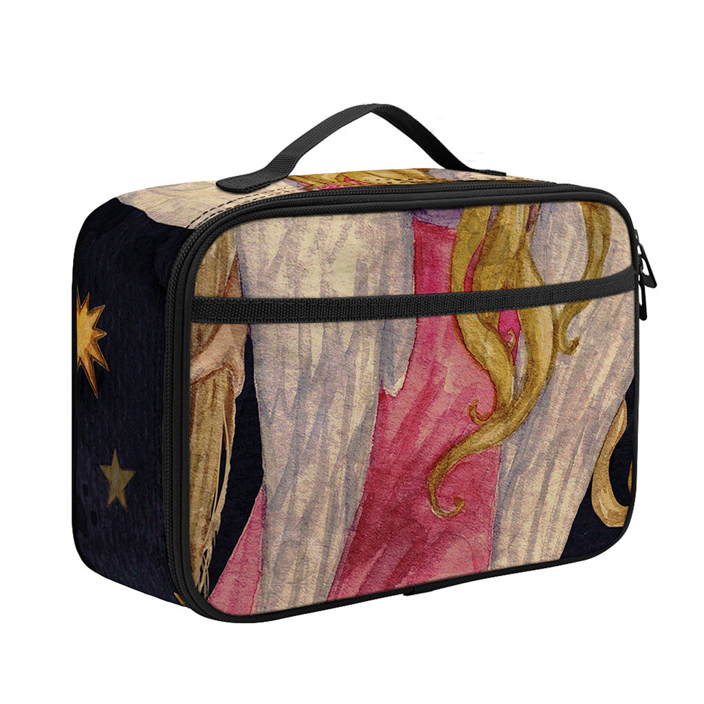 Watercolor Virgo Zodiac Sign Print Portable Lunch Bag