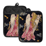 Watercolor Virgo Zodiac Sign Print Pot Holders With Pocket