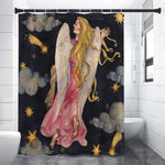 Watercolor Virgo Zodiac Sign Print Premium Shower Curtain