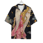 Watercolor Virgo Zodiac Sign Print Rayon Hawaiian Shirt