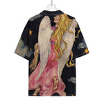 Watercolor Virgo Zodiac Sign Print Rayon Hawaiian Shirt