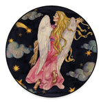 Watercolor Virgo Zodiac Sign Print Round Floor Mat